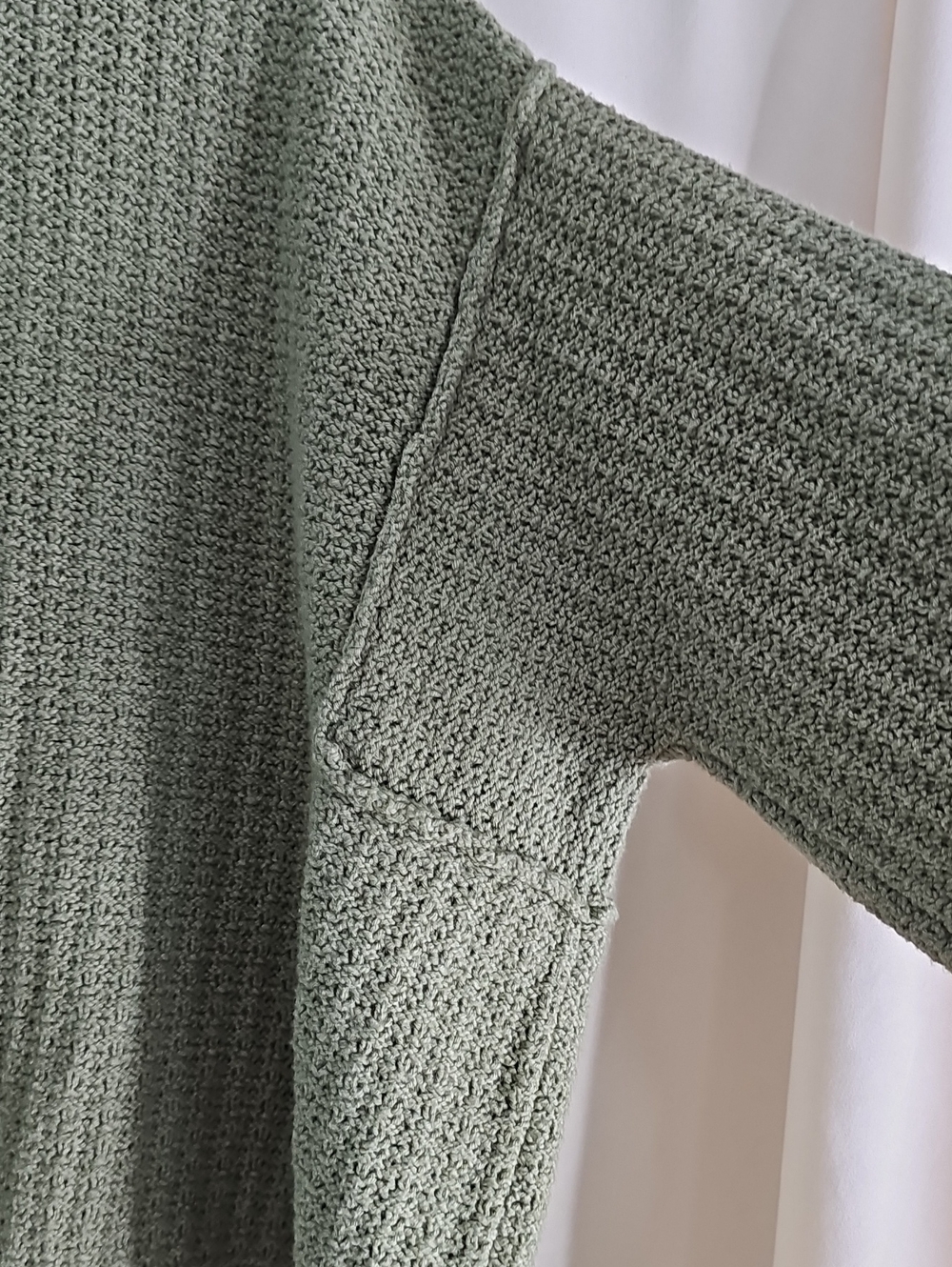 Haute Hippie Olive Sage Waffle-Knit Crewneck Sweater - Picture 6 of 8